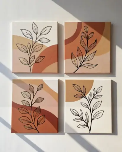 Aesthetic Canvas Art (Set of 4)